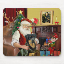 Santa At Home - Rottweiler 3 Mouse Pads