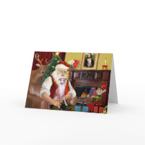 Santa At Home - Whippet 7 - Santa cards