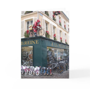 Santa at the Bike Shop card
