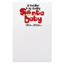 SANTA BABY a Soldier will do stationery by mrs_a_designs SANTA BABY a Soldier will do stationery