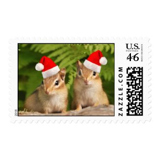Santa Baby Chipmunks Christmas Stamps