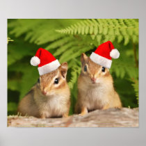 Santa baby chipmunks print