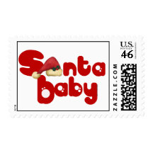 SANTA BABY POSTAGE STAMP