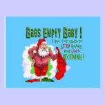 santa bags empty funny christmas cartoon postcards