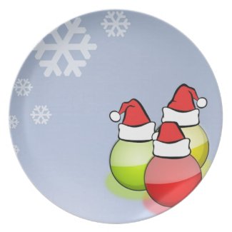 Santa Balls Plates