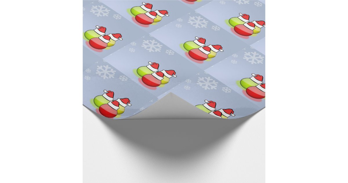 Santa Balls Wrapping Paper Zazzle