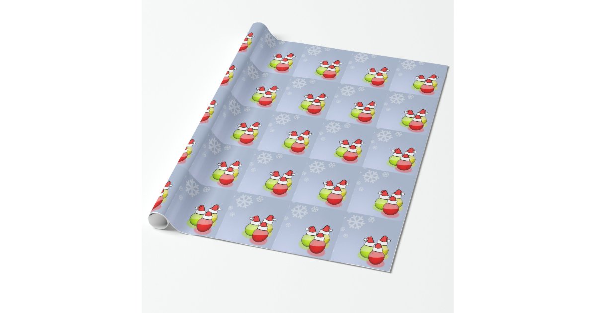 Santa Balls Wrapping Paper Zazzle