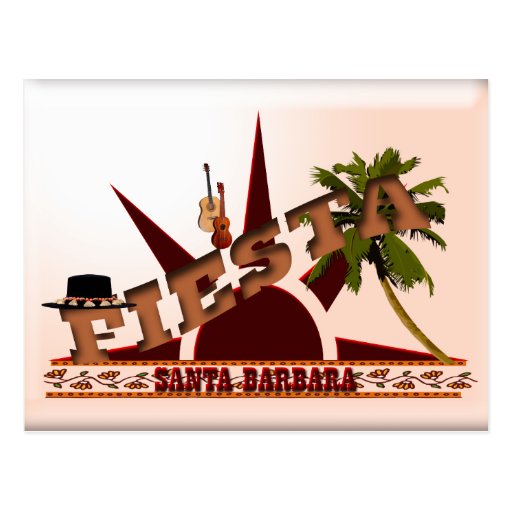 Santa Barbara Fiesta Postcard Zazzle