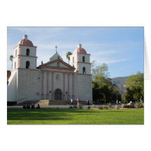Santa Barbara Mission, California Greeting Cards