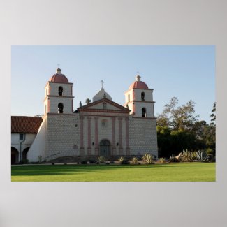 Santa Barbara Mission Poster