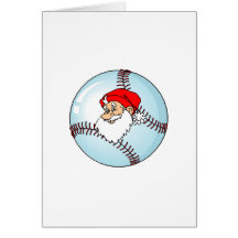 Santa Baseball Card