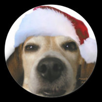 Santa Beagle Sticker
