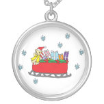 Santa Bear Happy Holidays Necklaces