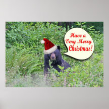 Santa Bear Poster