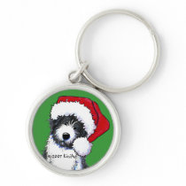Santa Bearded Collie Gifts keychains