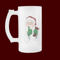 Santa Beer Mug Festive Christmas Santa Glasses Cup mugs