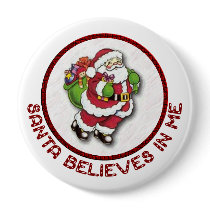 Santa Believes In Me Button