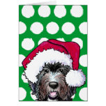 Santa Black Doodle Greeting Card