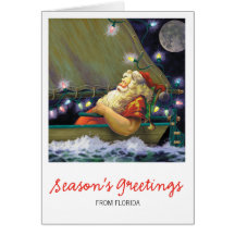 Santa Boat card
