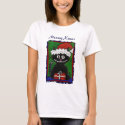 Santa BoBo the Black Cat - Christmas shirt by folkartblonde Santa BoBo the Black Cat - Christmas shirt