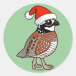 Santa Bobwhite Round Sticker