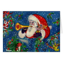 SANTA BUGLER /  CHRISTMAS NIGHT GREETING CARD