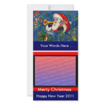 SANTA  BUGLER / CHRISTMAS NIGHT PHOTO CARD