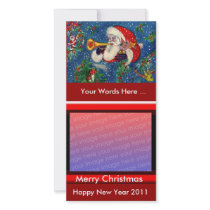 SANTA  BUGLER / CHRISTMAS NIGHT PICTURE CARD