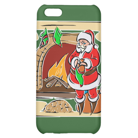 Santa by chimney iPhone 5C cover