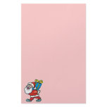 Santa carrying big package stationery paper