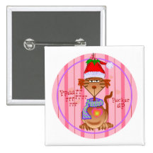 Santa Cat Buttons
