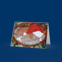 Santa Cat Card