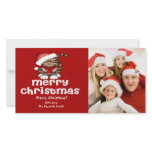 Santa Cat Christmas Photo Card photo cards