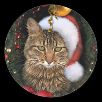 Santa Cat Gift Tag stickers