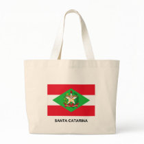 Santa Catarina, Brazil Flag Canvas Bags