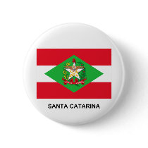 Santa Catarina, Brazil Flag Pinback Buttons