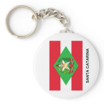 Santa Catarina, Brazil Flag Keychain