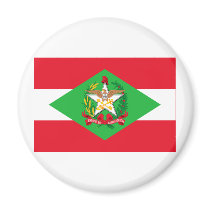 Santa Catarina, Brazil Flag Refrigerator Magnet