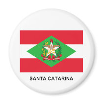 Santa Catarina, Brazil Flag Magnet