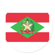 Santa Catarina, Brazil Flag stickers by Vexillophile Santa Catarina, Brazil Flag stickers
