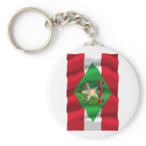 Santa Catarina, Brazil Waving Flag Key Chains