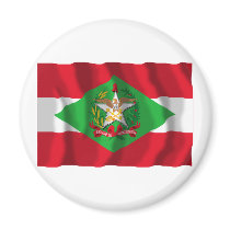 Santa Catarina, Brazil Waving Flag Fridge Magnets