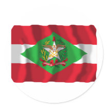 Santa Catarina, Brazil Waving Flag stickers