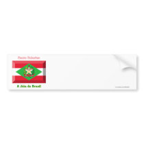Santa Catarina Flag Gem Bumper Stickers
