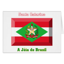 Santa Catarina Flag Gem Greeting Card