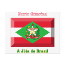Santa Catarina Flag Gem postcards by Vexillophile Santa Catarina Flag Gem postcards