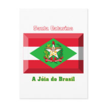 Santa Catarina Flag Gem Postcards
