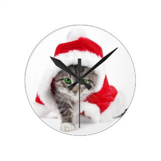 SANTA CATLAUS ROUND CLOCK