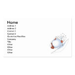 santa caught in snowball avalanche business card template