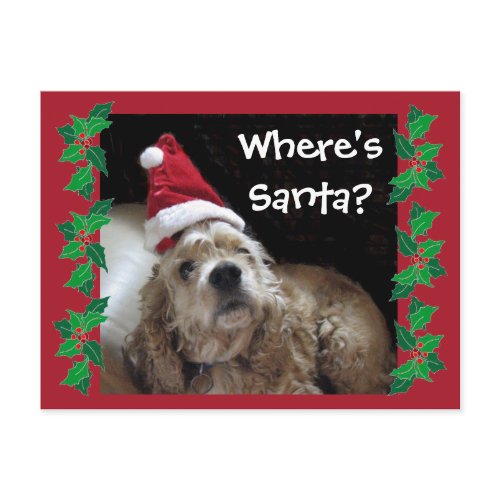 Santa Chance Dog postcard